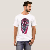 Portrait de tigre, t-shirt graphique animal (Devant entier)