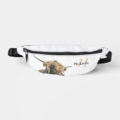 Portrait de vache Highland nom personnalisé monogr (Recto)