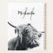 Portrait de vache Highland premier monogramme noir (Dos)