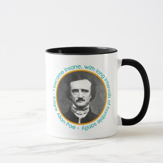 Portrait d'Edgar Allan Poe avec la tasse de (Droite)