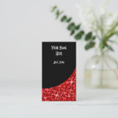 Portrait du carte de visite Glitz Red Black Curve (Debout devant)