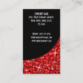Portrait du carte de visite Glitz Red Black Curve (Dos)