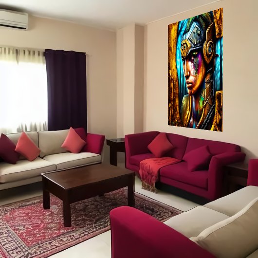 Portrait du guerrier cool | AI Art Poster