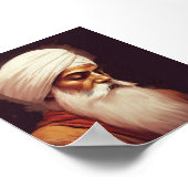 Portrait du profil de Guru Nānak - Poster sikh (Coin)
