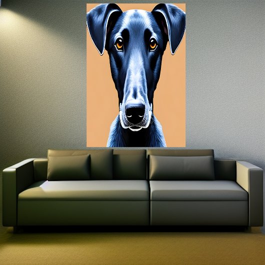 Portrait d'un Azawakh | AI Art Poster