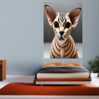 Portrait d'un chat Sphynx | AI Art Poster