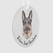 Portrait d'un chien berger allemand Sketched Art (devant)