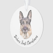 Portrait d'un chien berger allemand Sketched Art (devant)