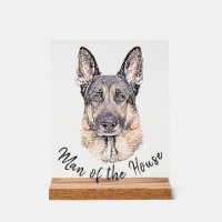 Portrait d'un chien berger allemand Sketched Art