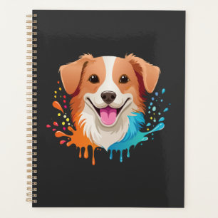 Portrait d'un chien mignon avec des couleurs fluid