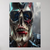 Portrait d'un crâne mort l | AI Art Poster (Devant)