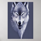 Portrait d'un loup | AI Art Poster (Devant)