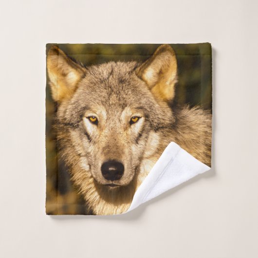 Portrait d'un loup Bath Towel Set (Gant de toilette)