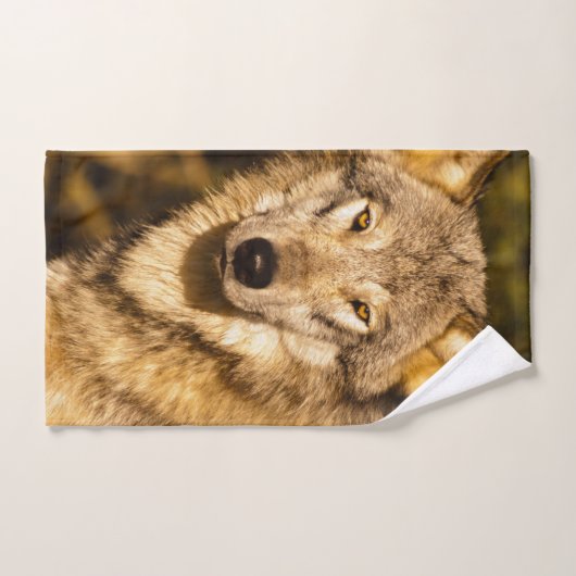 Portrait d'un loup Bath Towel Set (Serviette à main)