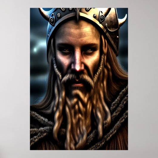 Portrait d'un viking suédois | AI Art Poster (Devant)