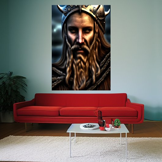 Portrait d'un viking suédois | AI Art Poster