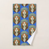 Portrait d'une belle femme en verre tendu (Serviette à main)