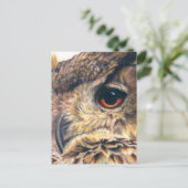 Portrait d'une carte postale de hibou de l'aigle (Debout devant)