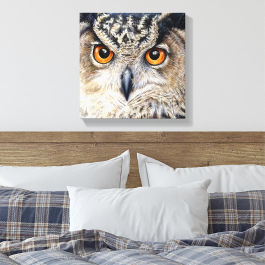 Portrait d'une chouette d'aigle imprimé en toile e (Insitu(Chambre))