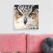 Portrait d'une chouette d'aigle imprimé en toile e (Insitu(Salon))
