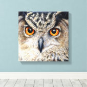 Portrait d'une chouette d'aigle imprimé en toile e (Insitu (Plancher de Bois))