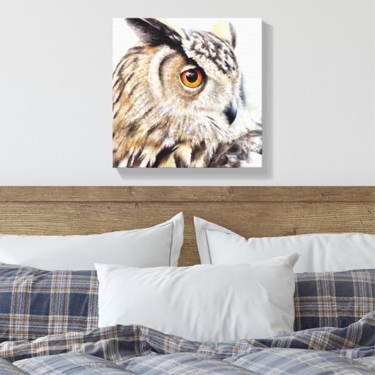 Portrait d'une chouette d'aigle imprimé en toile e (Insitu(Chambre))