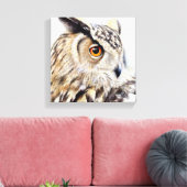 Portrait d'une chouette d'aigle imprimé en toile e (Insitu(Salon))