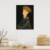 Portrait d'une dame, affiche d'art franco-flamand (Cuisine)