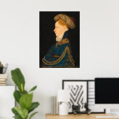 Portrait d'une dame, affiche d'art franco-flamand (Bureau à domicile)