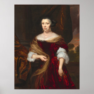 Portrait d'une dame - Nicolaes Maes Poster d'art