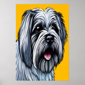 Portrait d'une Lhassa Apso | AI Art Poster (Devant)