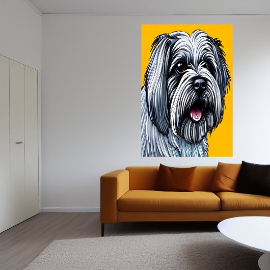 Portrait d'une Lhassa Apso | AI Art Poster