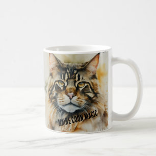 Portrait d'une Mug de chat de coton du Maine
