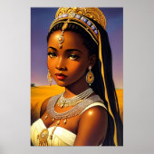 Portrait d'une princesse africaine | AI Art Poster (Devant)