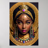 Portrait d'une reine africaine | AI Art Poster (Devant)