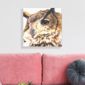 Portrait d'une toile de hibou de l'aigle (Insitu(Salon))