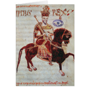 Portrait équestre de roi de Pepin de l'Italie