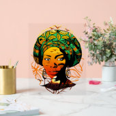 Portrait féminin africain avec coucher de soleil (Mariage)