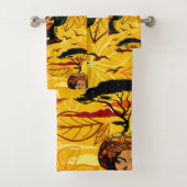 Portrait féminin africain avec coucher de soleil (En situation)