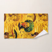 Portrait féminin africain avec coucher de soleil (Serviette à main)