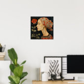 Portrait femme Art déco (Bureau à domicile)