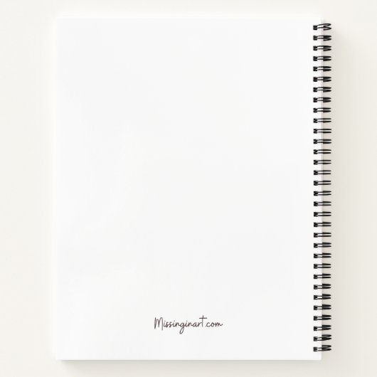 Portrait femme dessin carnet modifiable (Dos)