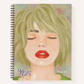 Portrait femme dessin carnet modifiable (Devant)