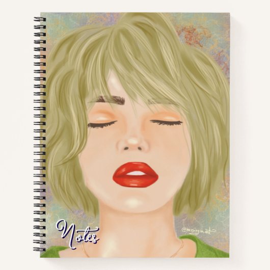 Portrait femme dessin carnet modifiable (Devant)