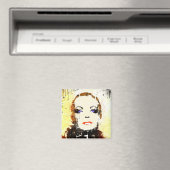 portrait femme magnet "pop art" (In Situ (Lave-vaisselle))