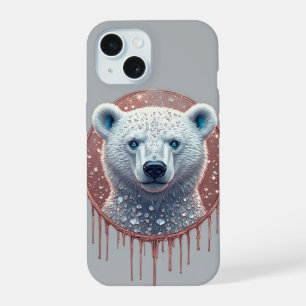 Portrait géométrique d'ours polaire avec détails e