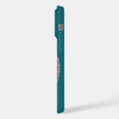 Portrait géométrique moderne turquoise de Bouledog (Côté gauche)