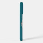 Portrait géométrique moderne turquoise de Bouledog (Côté droit)