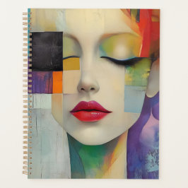 Portrait in Color Block Surrealism  Planner