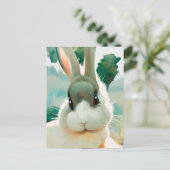 Portrait lapin 032 Carte postale (Debout devant)